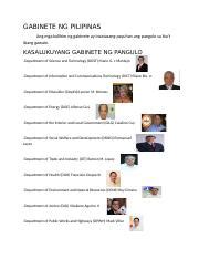 kalihim ng tagapagpaganap|Gabinete ng Pilipinas .